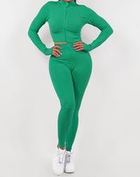 Active Cropped Top Legging Set